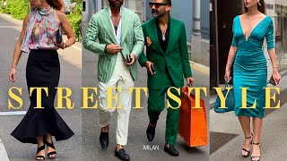 Milan Street Style Icons Best Dressed People and Unforgettable Milanese Fashion•Summer Elegance [upl. by Martell20]