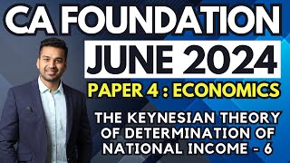 ICAI QUESTIONS  The Keynesian theory  6  CA Foundation Economics  June 2024  CA Parag Gupta [upl. by Yancey853]