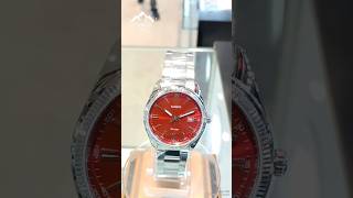 CASIO ENTICER MEN RED DIAL ANALOG SILVER STAINLESS STEEL WATCH A2367watch casio red men fashion [upl. by Ashlie240]