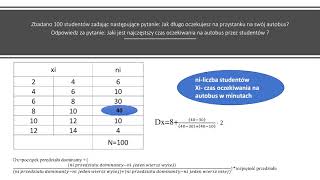 Statystyka Dominanta wartość modalna [upl. by Goldman]