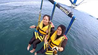 PARASAILING  Aktiviti di Pulau Manukan  Mamutik  Sapi  Sabah [upl. by Jania]