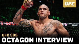 Alex Pereira Octagon Interview  UFC 303 [upl. by Annaiek482]