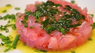 TARTARE DI TONNO ALL ERBA CIPOLLINA  Tunafish Tartare by BRAVOBOBwmv [upl. by Hamaso]