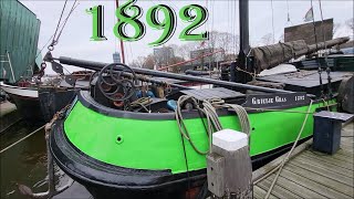 Tjalk 1892 Grietje Gras Collection of antique boats Dutch Traditions and History Patricks Day [upl. by Mchugh]