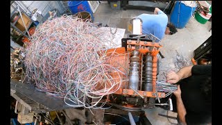 2 Wire Strippers Shred Massive Pile of Spaghetti Wire amp Romex [upl. by Omissam166]