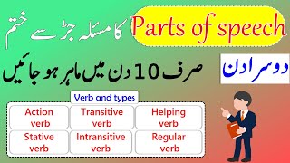 Part of Speech in English Verb Definition amp Types in English Explained Through Urdu Class 2 [upl. by Alvina]