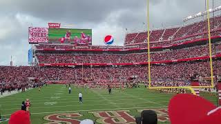 49ers team entrance amp starting defense intros vs Buccaneers  Levis Stadium 121122 [upl. by Irme522]