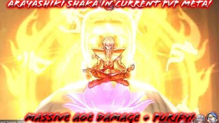 Saint Seiya Awakening KOTZ  Arayashiki Shaka in Current PvP Meta Massive AOE Damage  Purify [upl. by Lynn863]