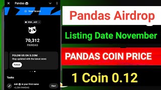 Pandas Airdrop listing date  Pandas Airdrop wallet connect  Pandas Token Pre Market price [upl. by Efren594]