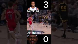 Jonothan Kuminga Vs Defenders 3 [upl. by Ahsayn]