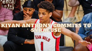 Kiyan Anthony commits to Syracuse What Carmelo Anthonys son brings to the Cuse [upl. by Wardieu]