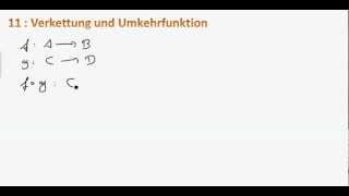 Mathe I 111  Verkettung und Umkehrfunktion [upl. by Banerjee]