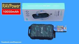 RAVPower 10050mAh Waterproof Power Bank Unboxing  Test [upl. by Kessel]