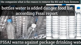 FSSAI Warns against Packaged Drinking Water  Water Bottle  Youth media [upl. by Leo509]