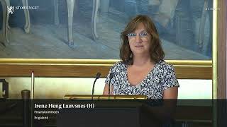 Grunnrenteskatt på havbruk  31052023 Sak 12 9 Irene Heng Lauvsnes [upl. by Nylahsoj]