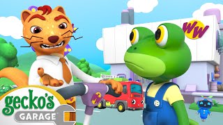 Weasel and Fiona Fire Truck Fun  Geckos Garage  Trucks For Children  Cartoons For Kids [upl. by Egidio]