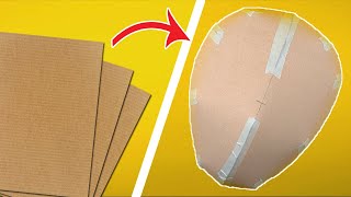 How To Make Basic Mask From Cardboard type 3  Free Templates  Amin DIY amp Crafts [upl. by Adam975]