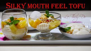 Đậu Hủ Gelatin  Tào Phớ Mát Lạnh Nước Đường  Sweet Gelatine Silky MouthFeelTofu [upl. by Tudela901]