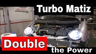 Turbo Matiz stage 2 Double the power with Ecumaster DET3 and dynotuned by Jean N [upl. by Adniroc435]