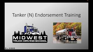 Tanker N Endorsement CDL Online Training [upl. by Mehitable]