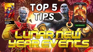 Top 5 Tips For The Lunar New Year Incursions and Event  Marvel Contest of Champions [upl. by Asilanom]