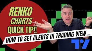 How To Set RENKO CHART trading alerts in TradingView QUICK TIP [upl. by Aelsel]