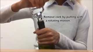 How to use a 2 pronged cork puller wine opener  Prowine [upl. by Kessler226]