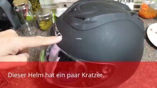 Wie kann ich tiefe Kratzer aus einem Motorradhelm entfernen [upl. by Gerrilee]