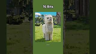 Minecraft Llama in Movie 64bit 32bit 16bit 8bit 4bit 2bit 1bit [upl. by Winnick]