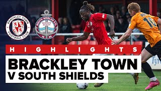 HIGHLIGHTS Brackley Town 11  South Shields  Saturday 28th October [upl. by Ardnoyek101]