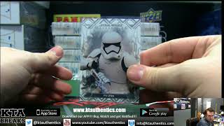 KTAuthentics  2017 topps star wars masterworks 6 hobby box break  william freeman [upl. by Magnus83]