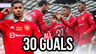 ALL OF RASHFORDS 30 GOALS 🔥  202223 [upl. by Latsryc164]