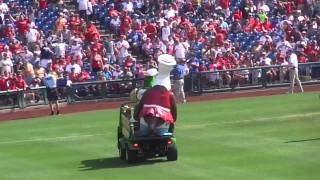 The Phillie Phanatic hot dog gun [upl. by Aynik]