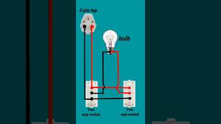 2 way switch wiring connection kasa kran⚡️💡Like subscribe plz🙏😮😱😲shorts youtubeshorts electrical [upl. by Kinemod]