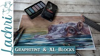 How to use Derwent Graphitint amp XL Blocks  Lachri [upl. by Ojillib]