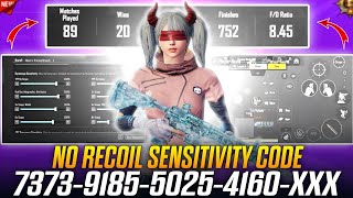 New Update 33 Best Sensitivity code  Control Settings Pubg MobileBgmi Sensitivity Settings [upl. by Leile]