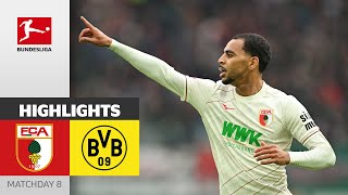 DoubleScorer ClaudeMaurice Angers Dortmund  FC AugsburgBorussia Dortmund 21  Highlights  MD 8 [upl. by Wonacott]