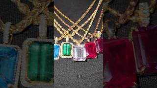 Gold Gemstone Pendant Collection Wait Till You See What I got Coming shorts youtubeshorts gems [upl. by Nnylyram]