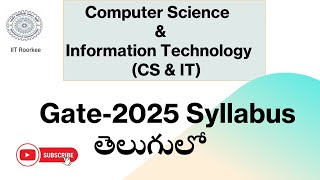 CSE Gate2025 Syllabus  Computer Science gate 2025 syllabus gate2025preparation [upl. by Labana]