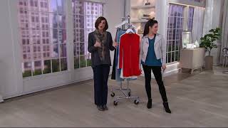 H by Halston Zip Front Boyfriend Cardigan w Side Slits on QVC [upl. by Anerres133]