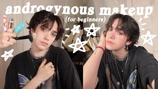 gender euphoric makeup tutorial 🌱✨ enby edition 👾 [upl. by Annaiv211]