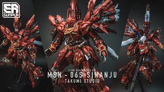 Gunpla Custom Paint  MG Sinanju Takumi Studio Conversion [upl. by Tsyhtema]