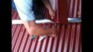 How to finish ends on tin roof  ridge capping [upl. by Etiam]