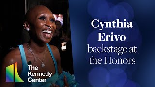 Cynthia Erivo backstage at the 46th Kennedy Center Honors 2023 [upl. by Annaehs]