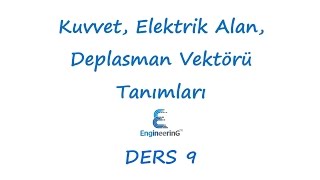 Elektromanyetik Teori Ders 9 Kuvvet Elektrik Alan Deplasman Vektörü Tanımları [upl. by Hilly]