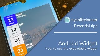 MyShiftPlanner Essential Tips  New Android Widget [upl. by Minetta522]