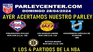 PRONOSTICOS MLBNBANHLNFL  DOMINGO 28042024  PARLEY GRATIS  GrupoCordialitoTV [upl. by Ariadne]