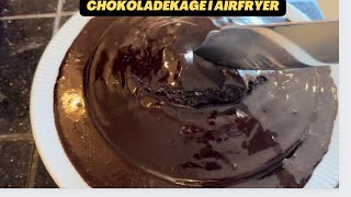 Chokoladekage i Airfryer  Danmark [upl. by Anaujit]