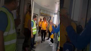 Dhoni Grand Entry in Airport cricket dhonism cskanthem dhoni ipl csk dhonientry shortsfeed [upl. by Aihseuqram687]