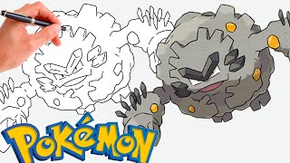 How To Draw ALOLAN GRAVELER POKEMON  Alolan Pokemon [upl. by Thorncombe]